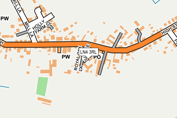 LN4 3RL map - OS OpenMap – Local (Ordnance Survey)