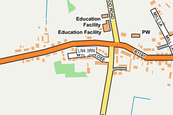 LN4 3RN map - OS OpenMap – Local (Ordnance Survey)