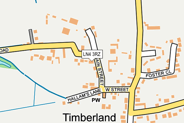 LN4 3RZ map - OS OpenMap – Local (Ordnance Survey)