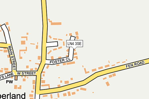 LN4 3SE map - OS OpenMap – Local (Ordnance Survey)