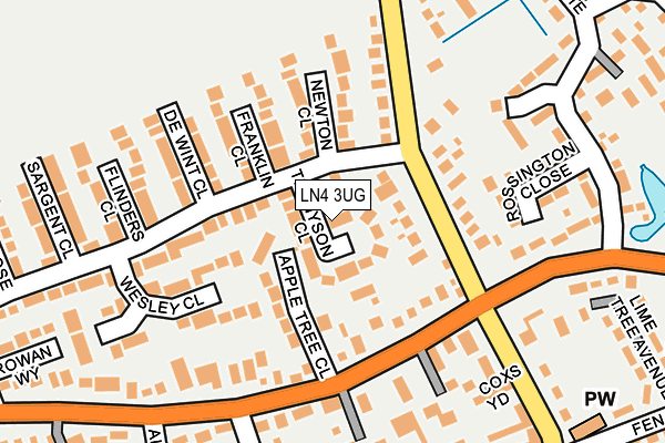 LN4 3UG map - OS OpenMap – Local (Ordnance Survey)