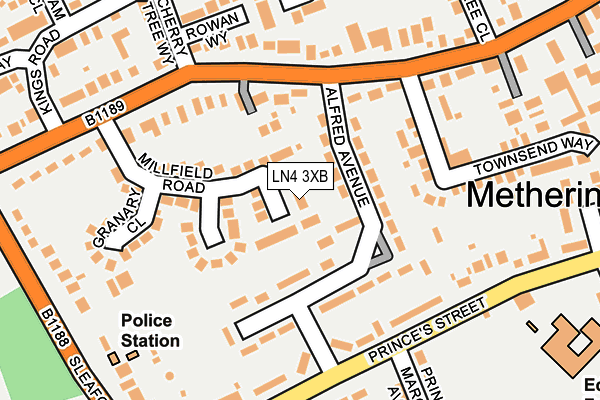 LN4 3XB map - OS OpenMap – Local (Ordnance Survey)