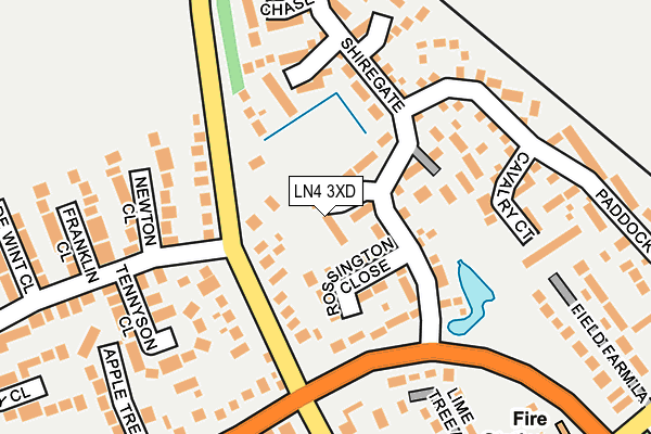 LN4 3XD map - OS OpenMap – Local (Ordnance Survey)