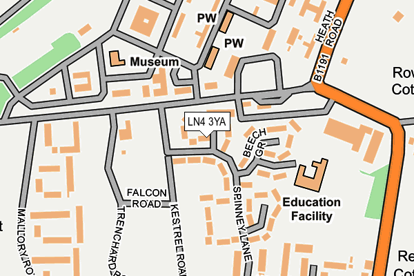 LN4 3YA map - OS OpenMap – Local (Ordnance Survey)