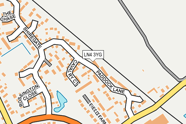 LN4 3YG map - OS OpenMap – Local (Ordnance Survey)