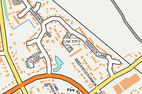 LN4 3YP map - OS OpenMap – Local (Ordnance Survey)