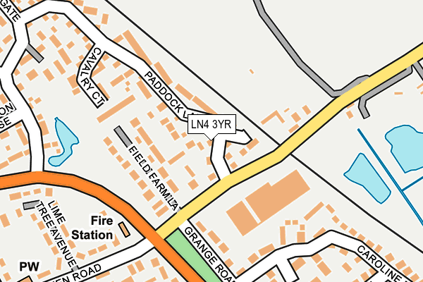 LN4 3YR map - OS OpenMap – Local (Ordnance Survey)