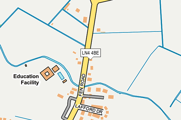 LN4 4BE map - OS OpenMap – Local (Ordnance Survey)