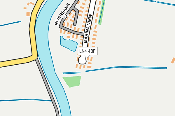 LN4 4BF map - OS OpenMap – Local (Ordnance Survey)