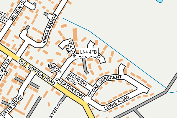 LN4 4FB map - OS OpenMap – Local (Ordnance Survey)
