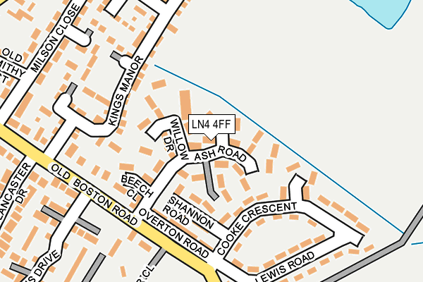 LN4 4FF map - OS OpenMap – Local (Ordnance Survey)