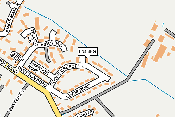 LN4 4FG map - OS OpenMap – Local (Ordnance Survey)