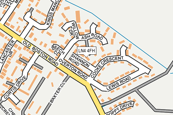 LN4 4FH map - OS OpenMap – Local (Ordnance Survey)