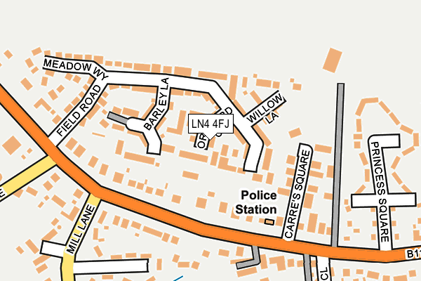 LN4 4FJ map - OS OpenMap – Local (Ordnance Survey)