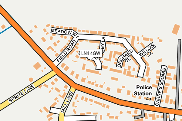 LN4 4GW map - OS OpenMap – Local (Ordnance Survey)