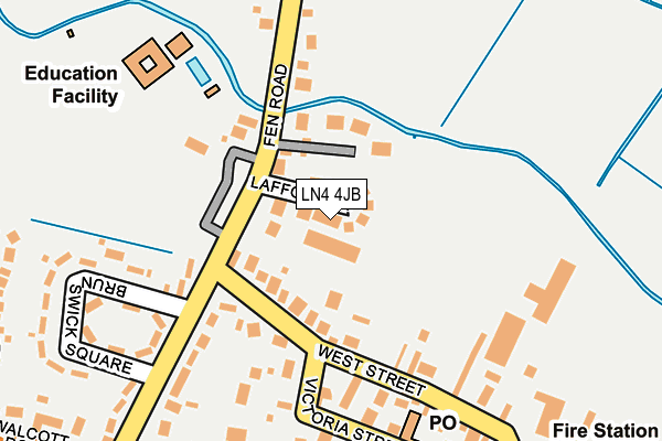 LN4 4JB map - OS OpenMap – Local (Ordnance Survey)