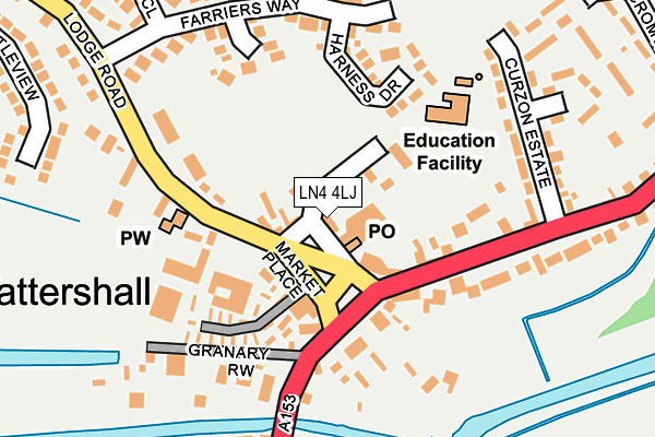 LN4 4LJ map - OS OpenMap – Local (Ordnance Survey)