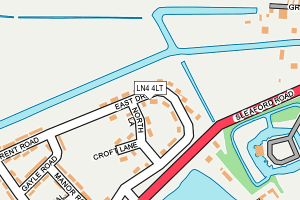 LN4 4LT map - OS OpenMap – Local (Ordnance Survey)