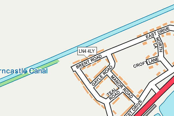 LN4 4LY map - OS OpenMap – Local (Ordnance Survey)