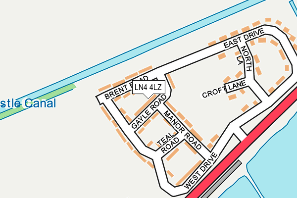 LN4 4LZ map - OS OpenMap – Local (Ordnance Survey)