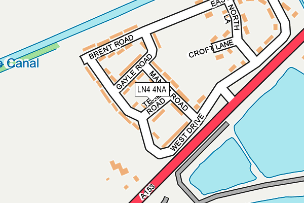 LN4 4NA map - OS OpenMap – Local (Ordnance Survey)