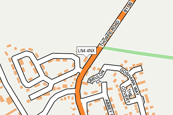 LN4 4NX map - OS OpenMap – Local (Ordnance Survey)