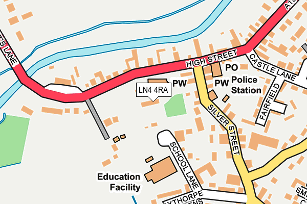 LN4 4RA map - OS OpenMap – Local (Ordnance Survey)