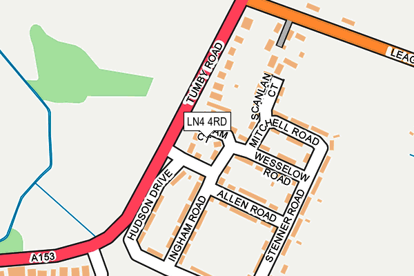 LN4 4RD map - OS OpenMap – Local (Ordnance Survey)
