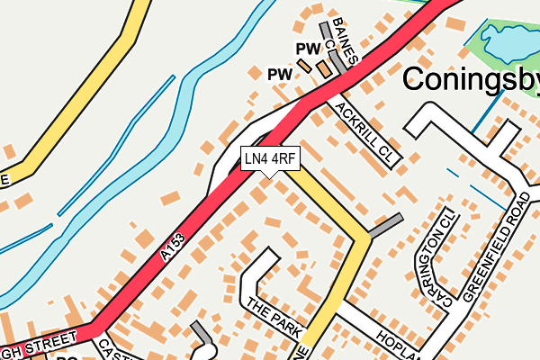 Map of AGRA CONINGSBY LIMITED at local scale