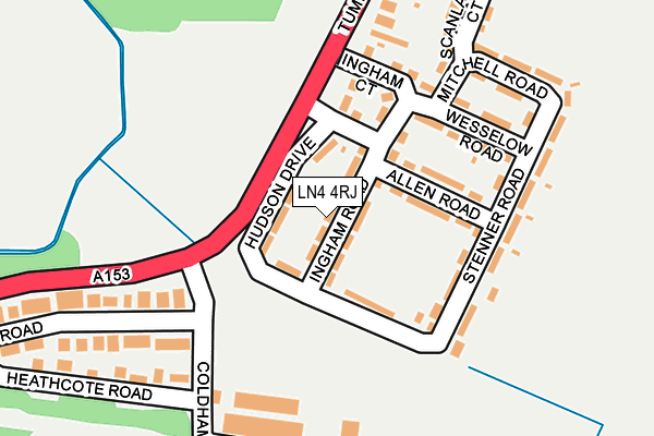 LN4 4RJ map - OS OpenMap – Local (Ordnance Survey)