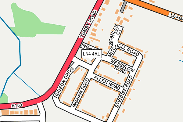 LN4 4RL map - OS OpenMap – Local (Ordnance Survey)