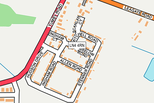 LN4 4RN map - OS OpenMap – Local (Ordnance Survey)