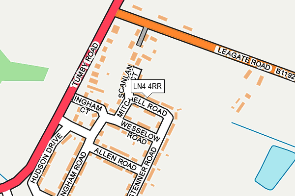 LN4 4RR map - OS OpenMap – Local (Ordnance Survey)