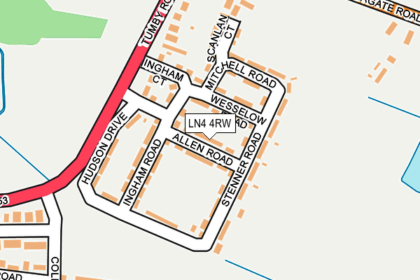 LN4 4RW map - OS OpenMap – Local (Ordnance Survey)