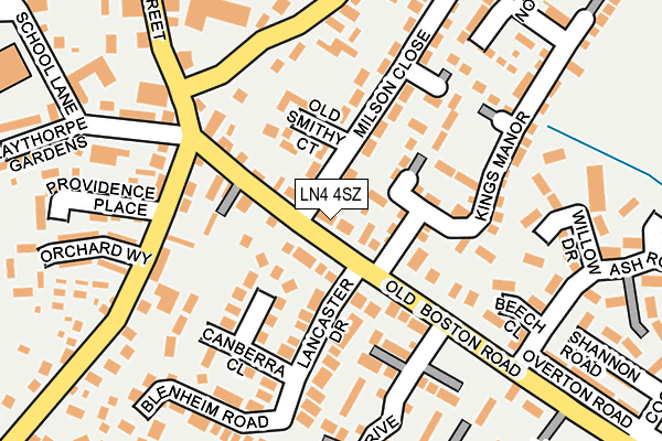 LN4 4SZ map - OS OpenMap – Local (Ordnance Survey)