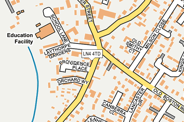 LN4 4TD map - OS OpenMap – Local (Ordnance Survey)