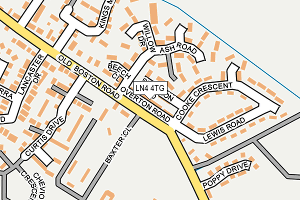 LN4 4TG map - OS OpenMap – Local (Ordnance Survey)