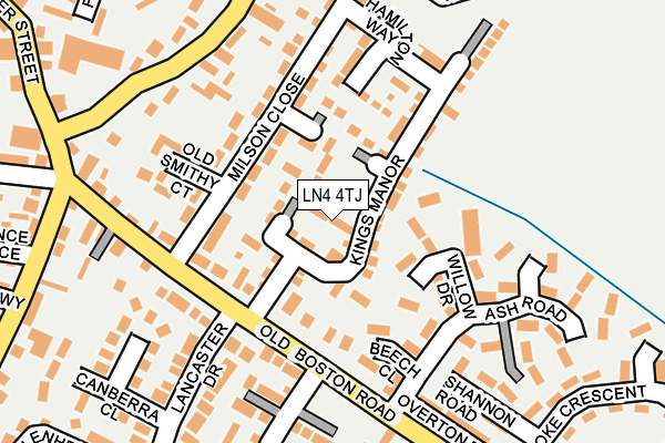 LN4 4TJ map - OS OpenMap – Local (Ordnance Survey)