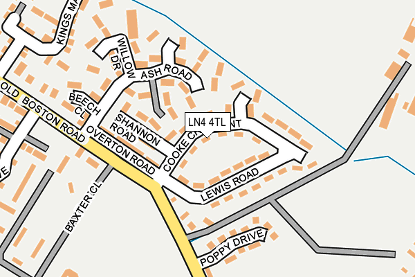 LN4 4TL map - OS OpenMap – Local (Ordnance Survey)