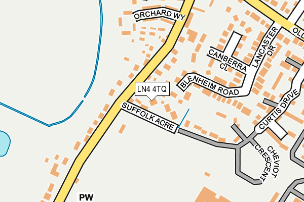 LN4 4TQ map - OS OpenMap – Local (Ordnance Survey)