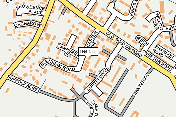 LN4 4TU map - OS OpenMap – Local (Ordnance Survey)