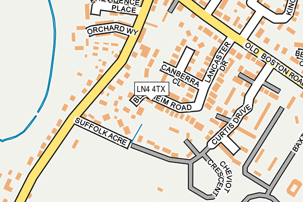 LN4 4TX map - OS OpenMap – Local (Ordnance Survey)
