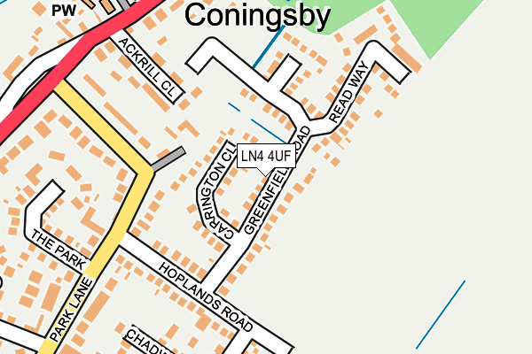 LN4 4UF map - OS OpenMap – Local (Ordnance Survey)