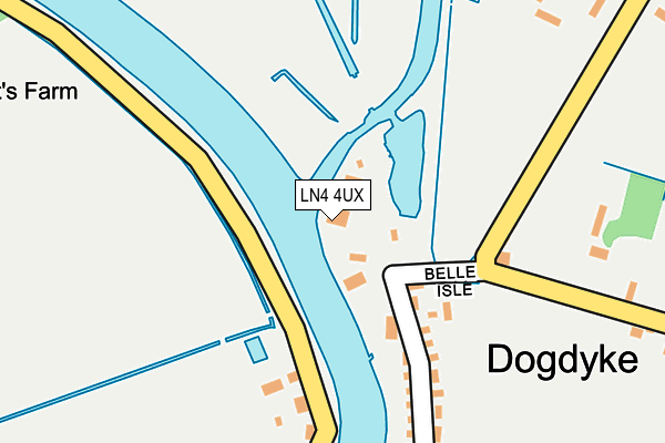 LN4 4UX map - OS OpenMap – Local (Ordnance Survey)