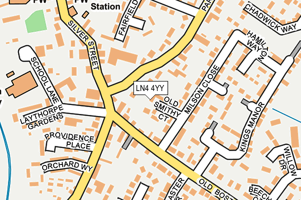LN4 4YY map - OS OpenMap – Local (Ordnance Survey)