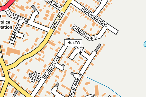 LN4 4ZW map - OS OpenMap – Local (Ordnance Survey)