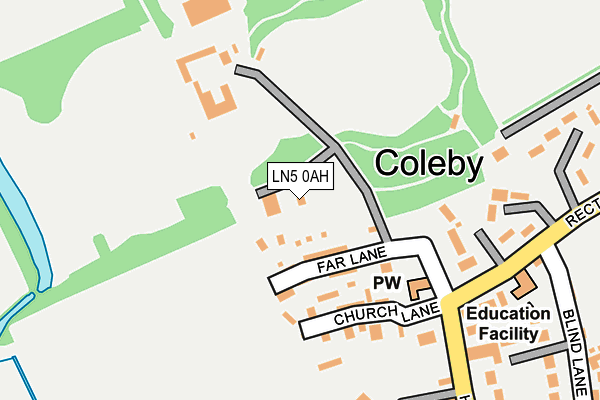 Map of THE BELL AT COLEBY LIMITED at local scale