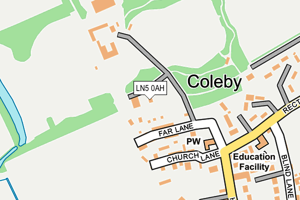 LN5 0AH map - OS OpenMap – Local (Ordnance Survey)