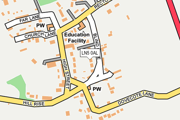 LN5 0AL map - OS OpenMap – Local (Ordnance Survey)