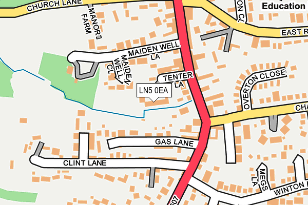 LN5 0EA map - OS OpenMap – Local (Ordnance Survey)